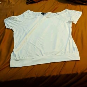 Torrid Twist Tees Off Shoulder Lace Top